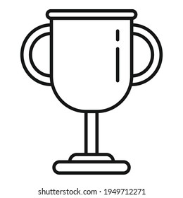 Greco-roman wrestling cup icon. Outline Greco-roman wrestling cup vector icon for web design isolated on white background