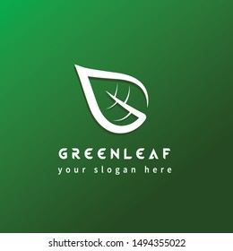 Gree Leaf Simple Minimalist Modern Logo Concept