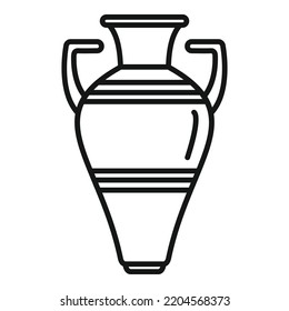 Greece Amphora Icon Outline Vector Vase Stock Vector (royalty Free 