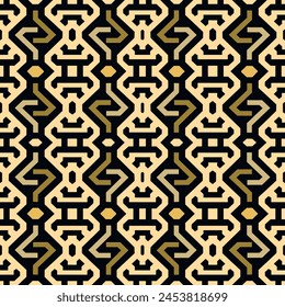 Greece ancient style ornamental vector seamless pattern. Beautiful greek key meanders arabesque background. Modern golden ornaments. Repeat patterned elegant backdrop. Endless ornate texture.