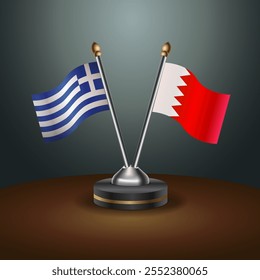 A tabela da Grécia e do Bahrein sinaliza a relação com o plano de fundo gradiente. Ilustração de vetor