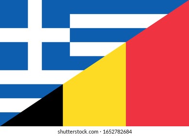 bandera greca y belga. fondo vectorial