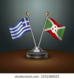 A tabela Grécia e Burundi sinaliza a relação com o plano de fundo gradiente. Ilustração de vetor