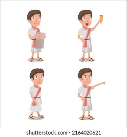 Griechenland Cartoon Character Isolate Group