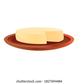 Greece cheese icon. Cartoon of greece cheese vector icon for web design isolated on white background