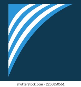 greece color stripes flag curve shape for corner border and frame background decoration