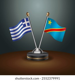 A tabela Grécia e Congo sinaliza a relação com o plano de fundo gradiente. Ilustração de vetor