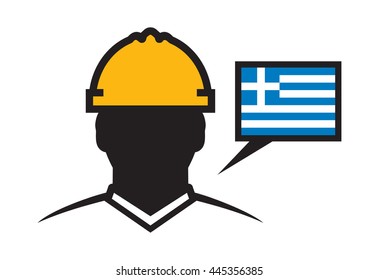 Greece contractor vector icon