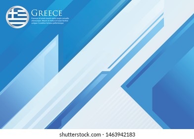 Greece country concept flag background  beautiful vector illustration template cover modern, futuristic, elegant and symbolic. use for banner, card, cover, business, corporate, economic world