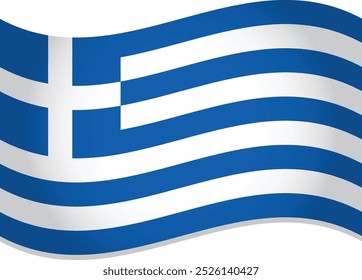 Grecia Country Flag 3D Vector