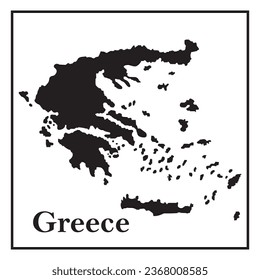 Diseño de ilustraciones vectoriales en el mapa de Grecia
