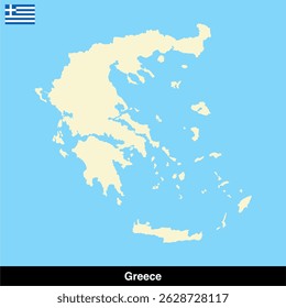 Greece country map vector isolated on transparent background