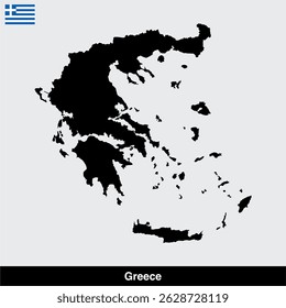 Greece country map vector isolated on transparent background