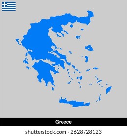 Greece country map vector isolated on transparent background