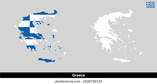 Vector del mapa del país de Grecia aislado en fondo transparente