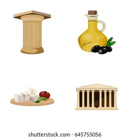 Greece, country, tradition, landmark .Greece set collection icons in cartoon style vector symbol stock illustration web.