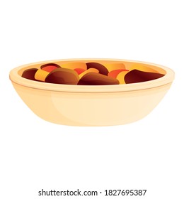 Greece cuisine salad icon. Cartoon of greece cuisine salad vector icon for web design isolated on white background
