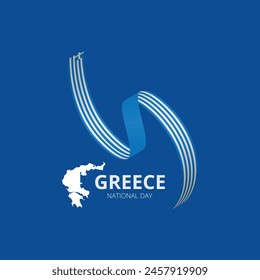 Greece day greeting card vector