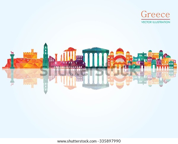 Greece Detailed Skyline Vector Illustration Stock Vector (Royalty Free ...