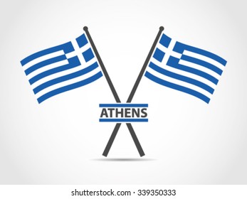 Greece Emblem Flag Athens