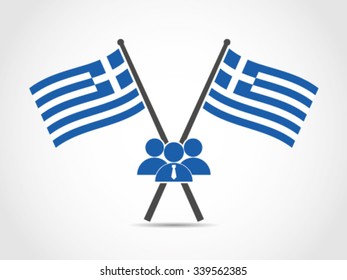Greece Emblem Flag Boss