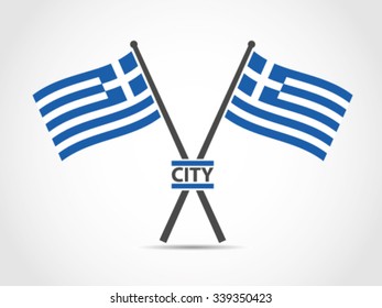 Greece Emblem Flag City