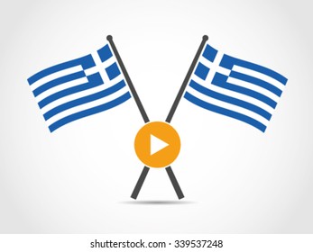 Greece Emblem Flag Streaming