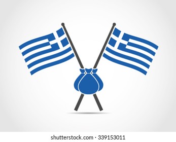 Greece Emblem Flag Wealth
