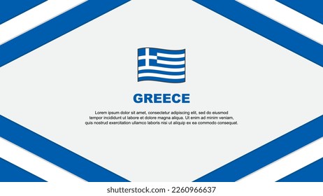 Greece Flag Abstract Background Design Template. Greece Independence Day Banner Cartoon Vector Illustration. Greece Template