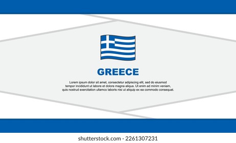Greece Flag Abstract Background Design Template. Greece Independence Day Banner Cartoon Vector Illustration. Greece Vector