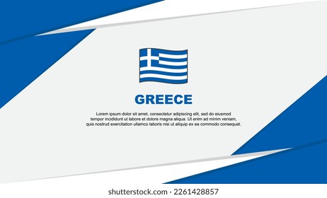 Greece Flag Abstract Background Design Template. Greece Independence Day Banner Cartoon Vector Illustration. Greece