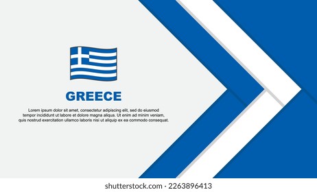 Griechenland Flaggen Abstrakte Hintergrunddesign-Vorlage. Griechenland Unabhängigkeitstag Banner Cartoon Vektorgrafik. Griechenland-Cartoon