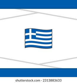 Plantilla de diseño de fondo de resumen de bandera de Grecia. Cartel del Día de la Independencia de Grecia en medios sociales. Vector de Grecia