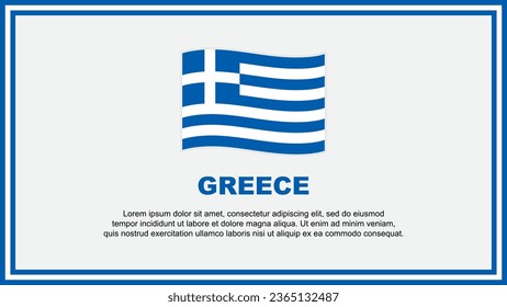 Greece Flag Abstract Background Design Template. Greece Independence Day Banner Social Media Vector Illustration. Greece Banner