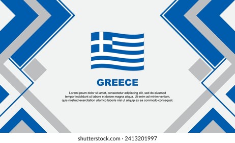 Griechenland Flaggen Abstrakte Hintergrunddesign-Vorlage. Griechenland Unabhängigkeitstag Banner-Vektorgrafik. Griechenland-Banner