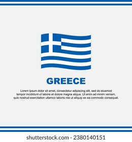 Greece Flag Background Design Template. Greece Independence Day Banner Social Media Post. Greece Design