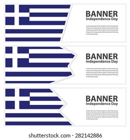 greece Flag banners collection independence day