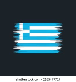 Greece Flag Brush. National Flag