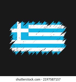 Greece Flag Brush Strokes. National Flag