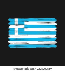 Ilustración del vector de pincel de bandera de Grecia