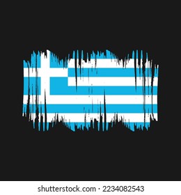 Ilustración del vector de pincel de bandera de Grecia