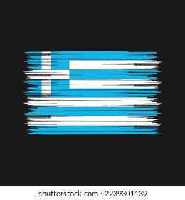 Ilustración del vector de pincel de bandera de Grecia