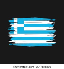 Ilustración del vector de pincel de bandera de Grecia