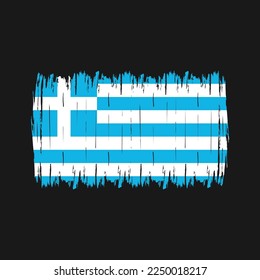 Ilustración del vector de pincel de bandera de Grecia