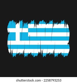 Ilustración del vector de pincel de bandera de Grecia