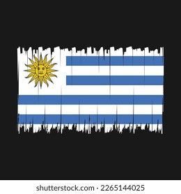 Griechenland-Flagge - Vektorgrafik mit Pinselspitze
