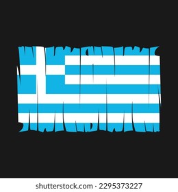 Ilustración del vector de pincel de bandera de Grecia