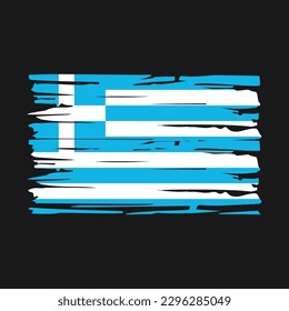 Ilustración del vector de pincel de bandera de Grecia