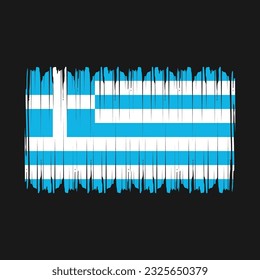 Ilustración del vector de pincel de bandera de Grecia