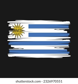 Greece Flag Brush Vector Illustration